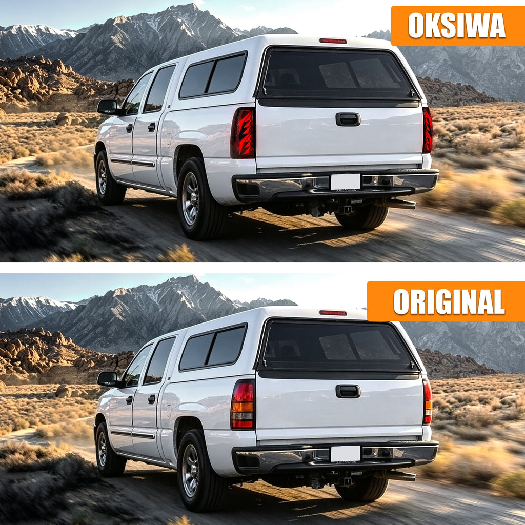 Sequential Smoked LED Tail Lights for 1999-2006 GMC Sierra & 1999-2002 Chevy Silverado Plug & Play Waterproof
