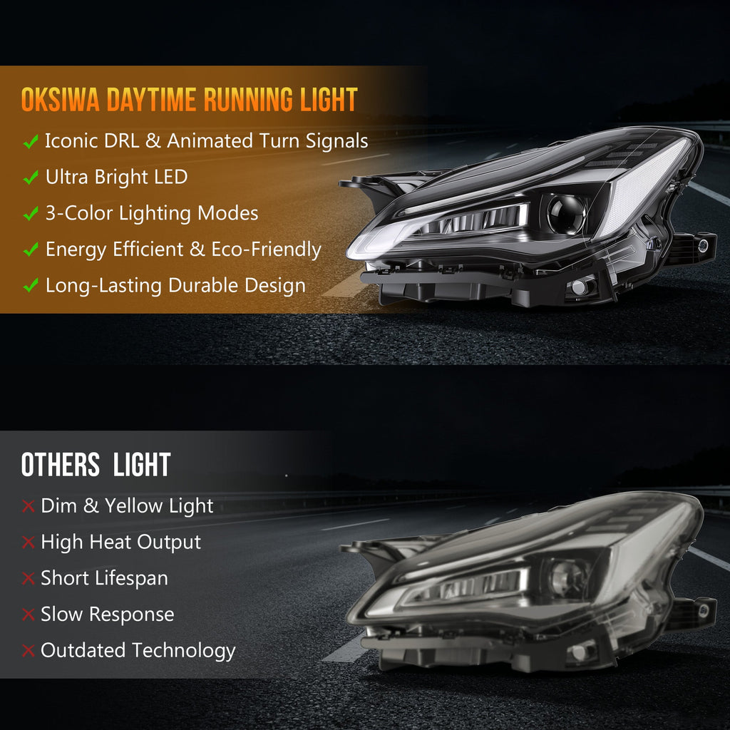 LED Headlights with DRL for 2017-2022 Maserati Quattroporte Waterproof Plug & Play  1 Pair