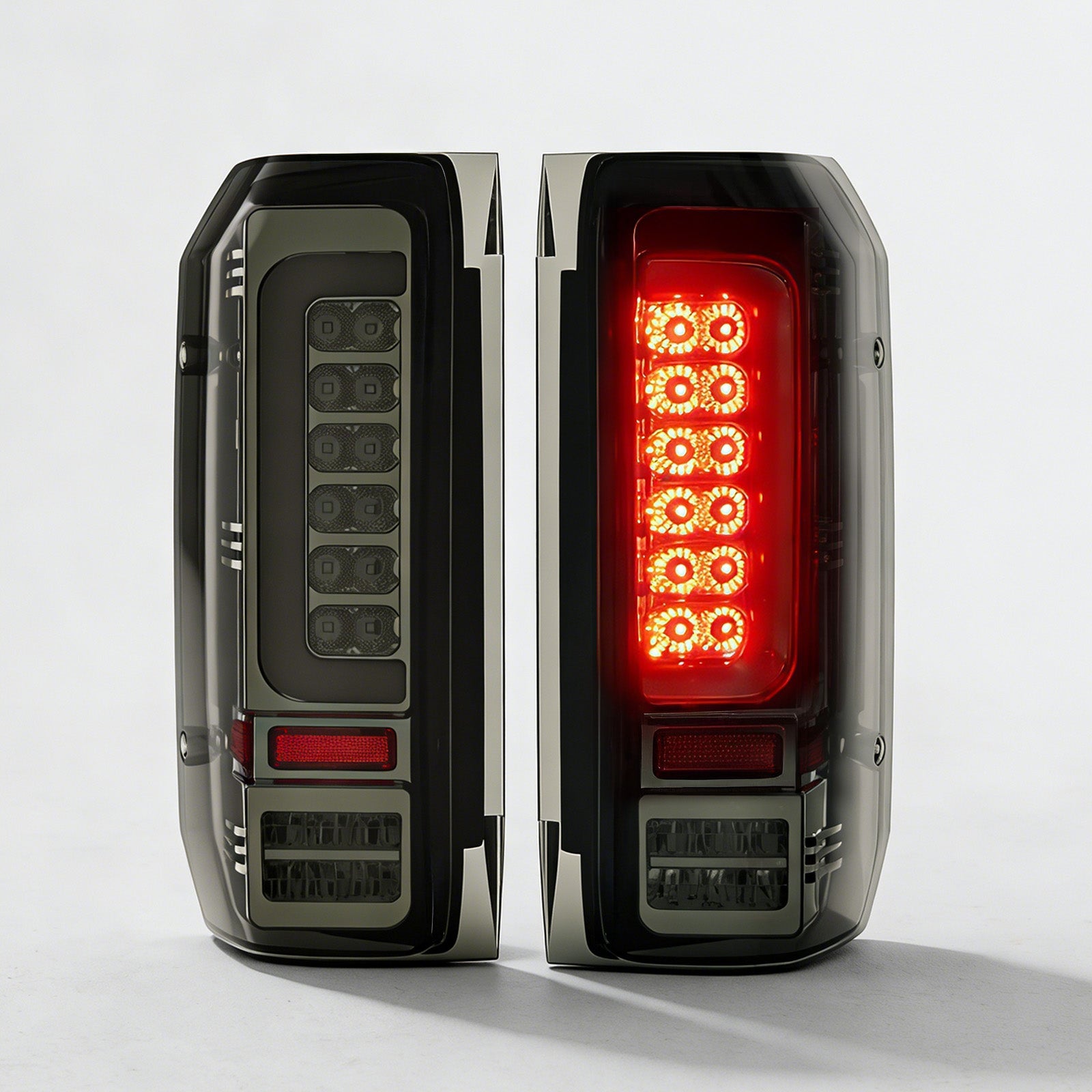 Animated Smoked LED Tail Lights for 1989-1996 Ford F-150 F-250 F-350 Bronco Weatherproof Plug & Play