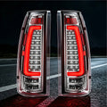 LED Tail Lights with Clear Lens for 1988-1998 Chevy GMC C/K Sierra, 92-99 Suburban Yukon, 95-99 Tahoe,Blazer,Cadillac Escalade Plug & Play