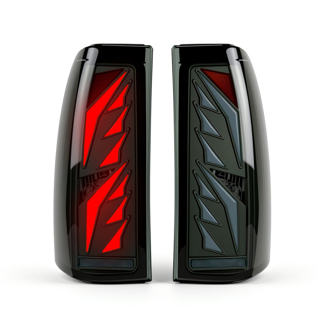 Sequential Smoked LED Tail Lights with Startup Animation for 2003-2006 Chevy Silverado Plug & Play Waterproof