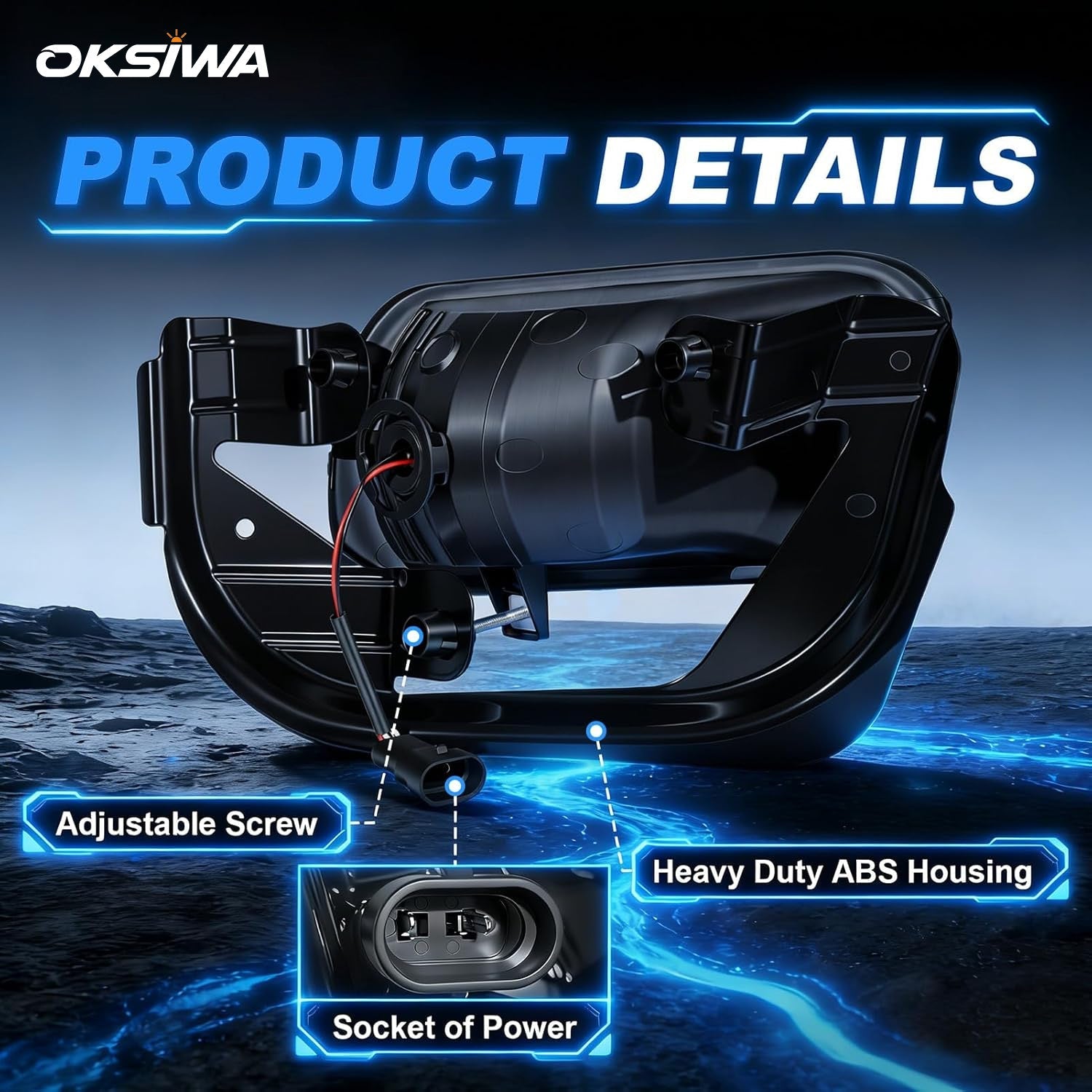 OKSIWA LED Fog Lights Assembly Fit for Ram 1500 2009-2012,Dodge Ram 2500 2010-2018,Dodge Ram 3500 2012-2018 Replacement For Original Truck Bumper Fog Lamps Replacement,DOT Certified- 1Pair