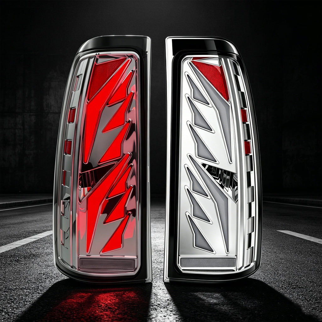 Sequential Clear LED Tail Lights with Startup Animation for 2003-2006 Chevy Silverado Plug & Play Waterproof