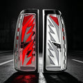 Sequential Clear LED Tail Lights with Startup Animation for 2003-2006 Chevy Silverado Plug & Play Waterproof