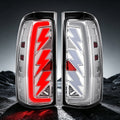 Sequential LED Tail Lights with Startup Animation for 1999-2006 GMC Sierra & 1999-2002 Chevy Silverado Clear Lens Plug & Play