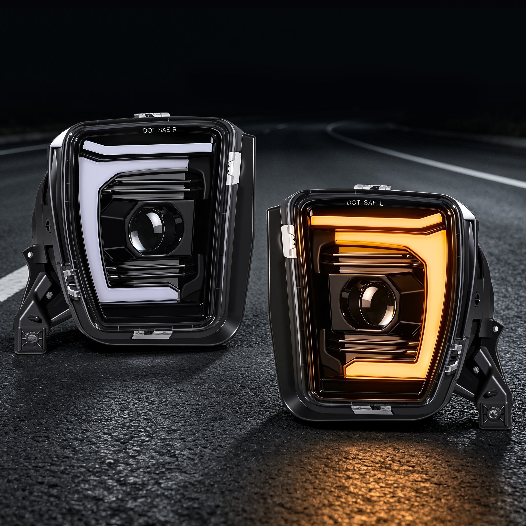 DOT Approved Sequential LED Fog Lights with Startup Animation for 2013-2018 Ram 1500 Clear Lens IP67 Waterproof Plug & Play 1 Pair
