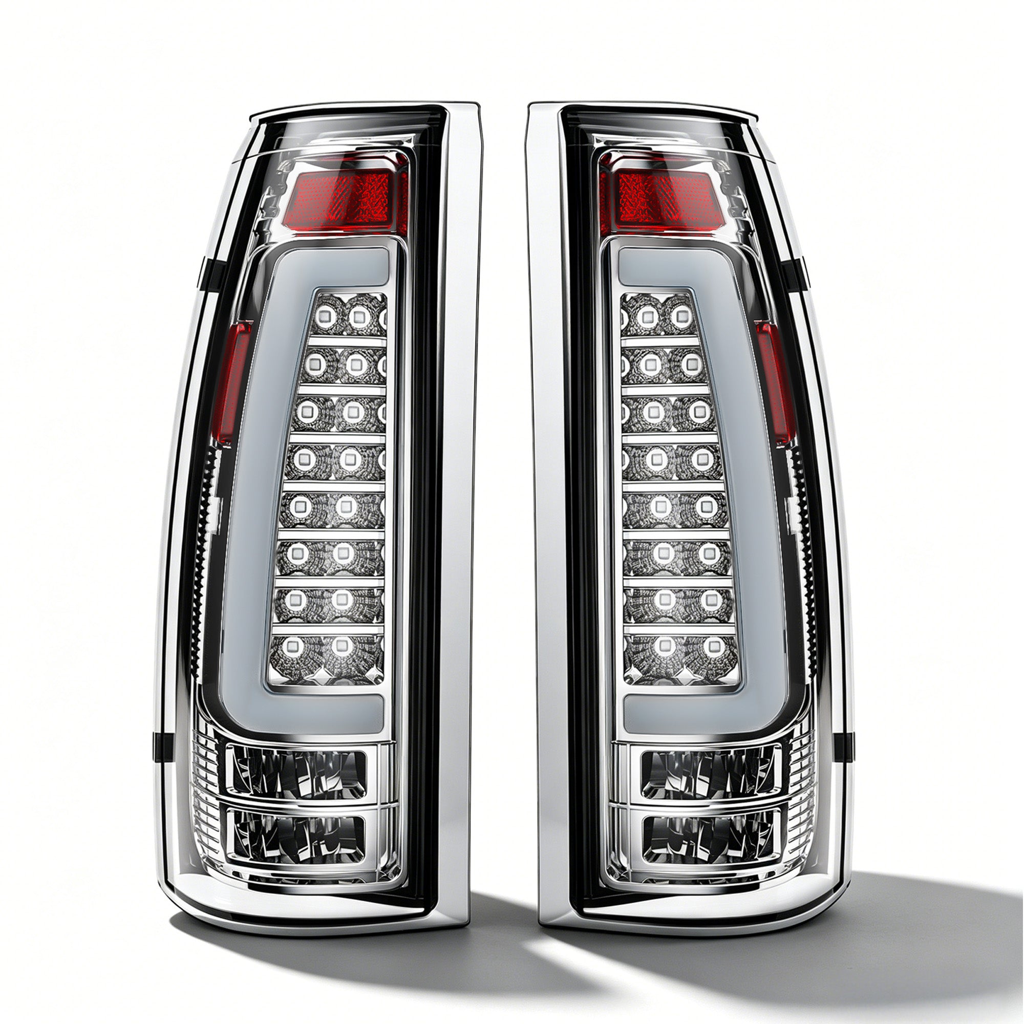 LED Tail Lights with Clear Lens for 1988-1998 Chevy GMC C/K Sierra, 92-99 Suburban Yukon, 95-99 Tahoe,Blazer,Cadillac Escalade Plug & Play