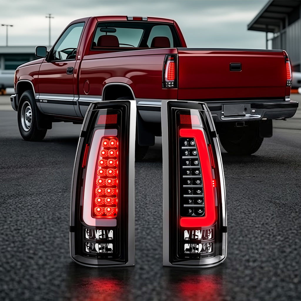 LED Tail Lights for 1988-1998 Chevy GMC C/K Sierra, 92-99 Suburban Yukon, 95-99 Tahoe,Blazer,Cadillac Escalade Plug & Play