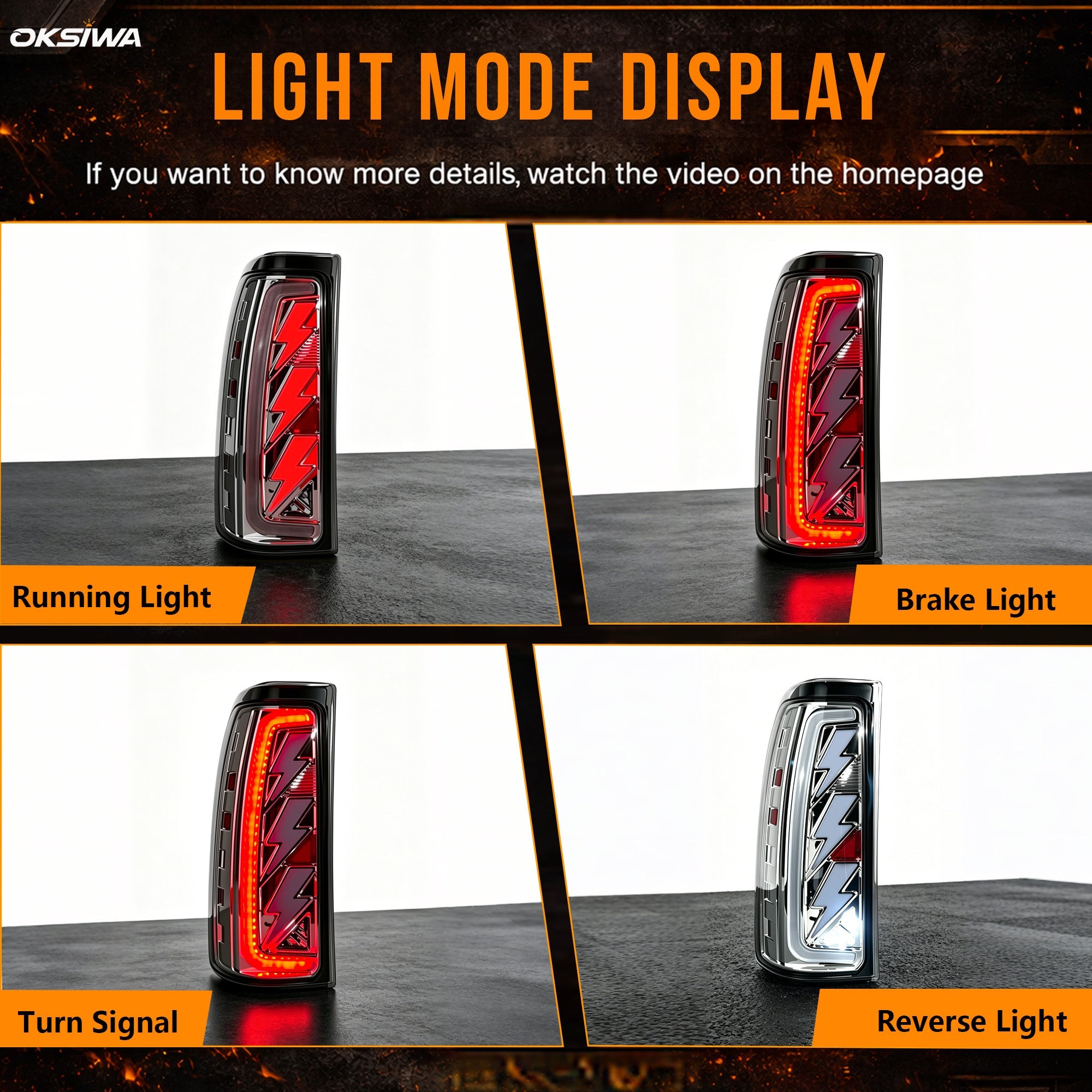 Animated Sequential Clear Lens LED Tail Lights for 2003-2006 Chevy Silverado Plug & Play