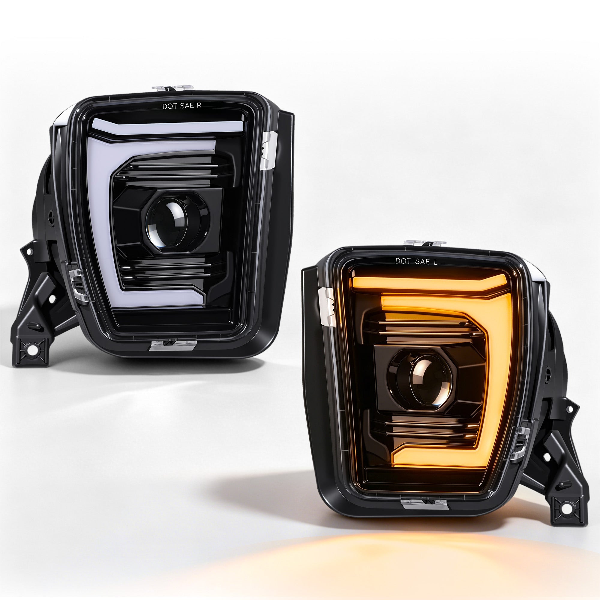 DOT Approved Sequential LED Fog Lights with Startup Animation for 2013-2018 Ram 1500 Clear Lens IP67 Waterproof Plug & Play 1 Pair