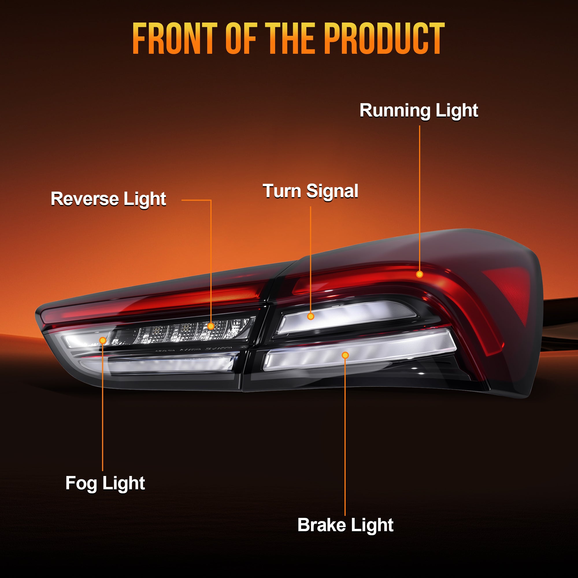 LED Tail Lights with Integrated Rear Fog Light for 2018-2022 Maserati Ghibli Waterproof Plug & Play 1 Pair