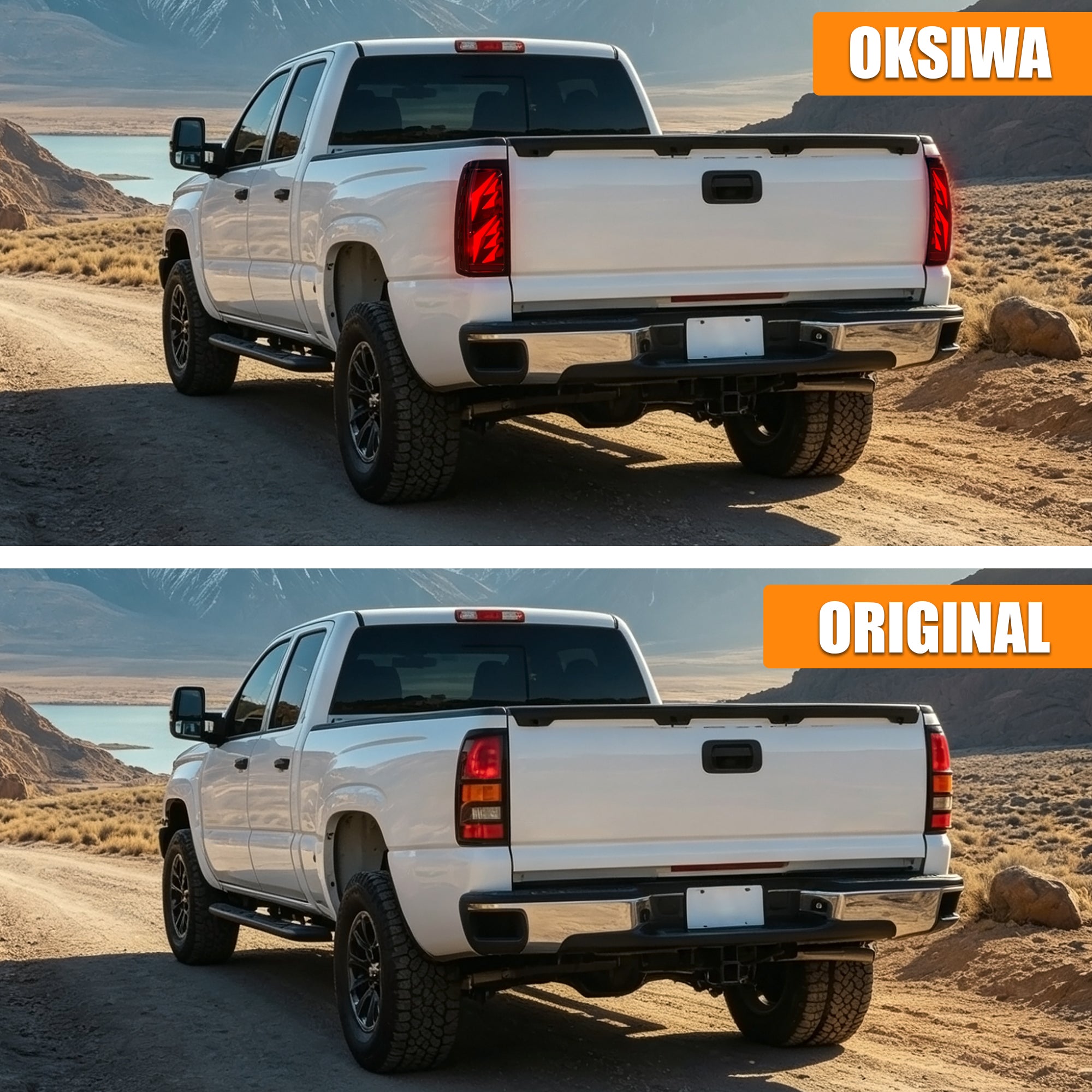 Sequential Smoked LED Tail Lights with Startup Animation for 2003-2006 Chevy Silverado Plug & Play Waterproof