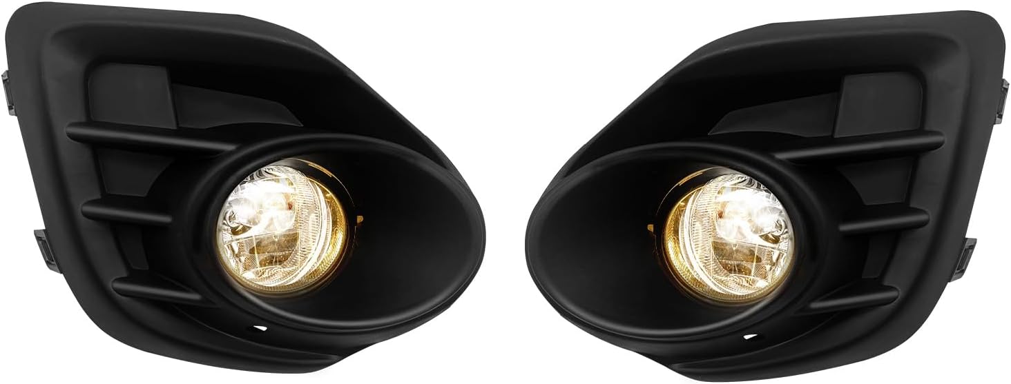 OKSIWA Fog Lights Compatible with 2016 2017 Mitsubishi Lancer 1 Pair Front Bumper Driving Fog Lamps with Wiring Harness& Switch- Clear Lens