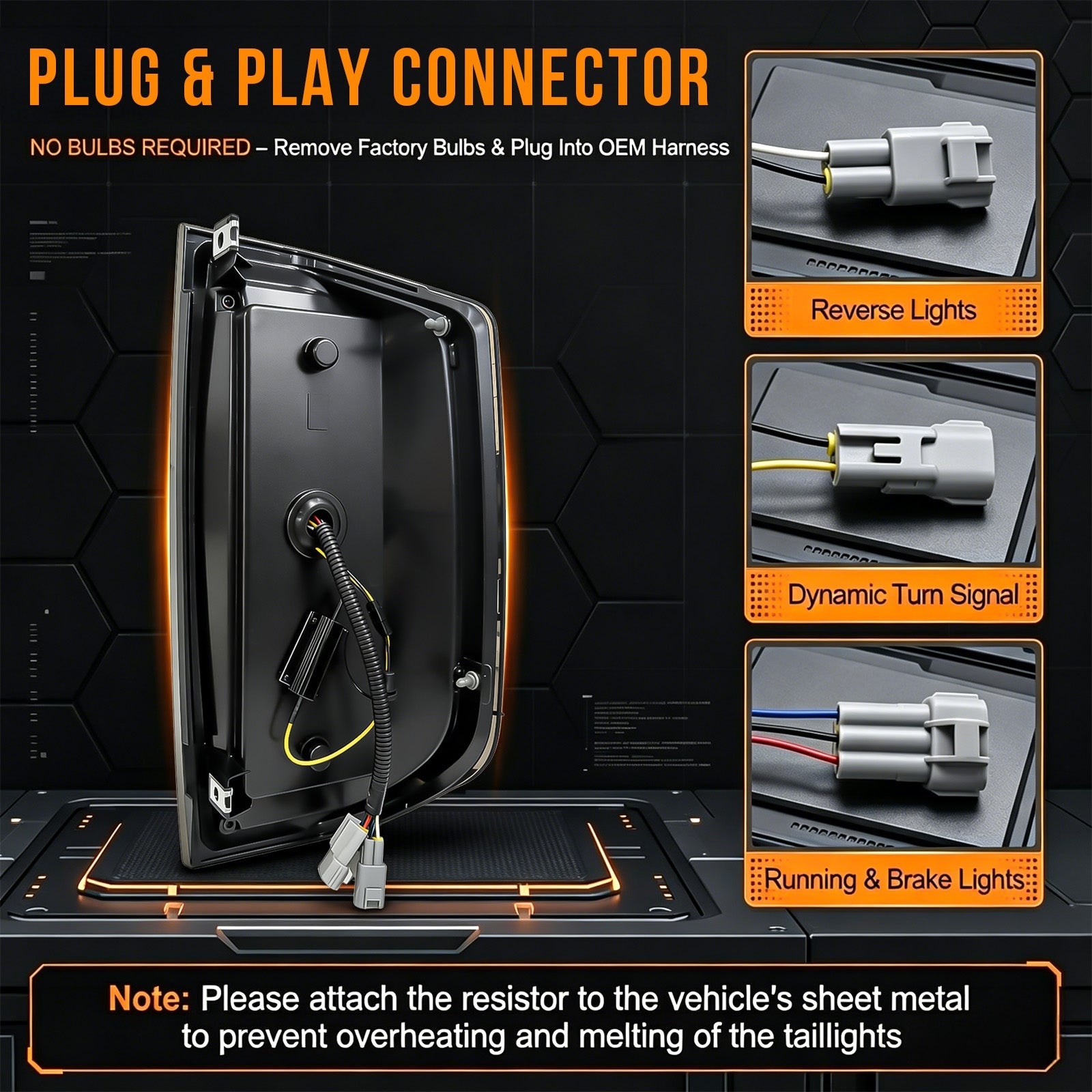 Animated Sequential LED Tail Lights Smoked Lens for 2014-2021 Toyota Tundra Full LED Weatherproof Plug & Play