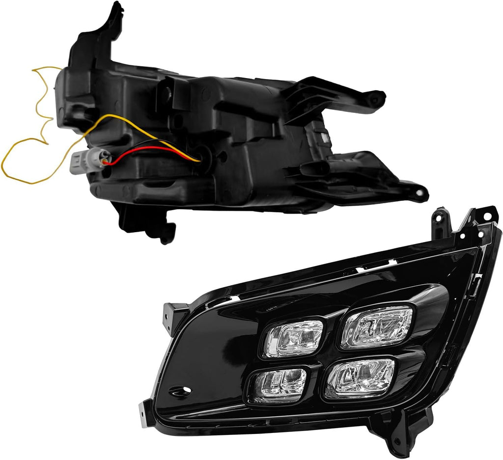 OKSIWA LED Fog Lights fit for 2014 2015 Kia Optima K5, A Pair of Daytime Running Light Assembly with 4-Eyes Style Cover