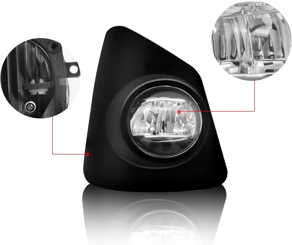 OKSIWA LED Fog Lights Compatible With 2014-2016 Toyota Corolla S/SE with Wiring Harness & Switch, Front Bumper Lamp