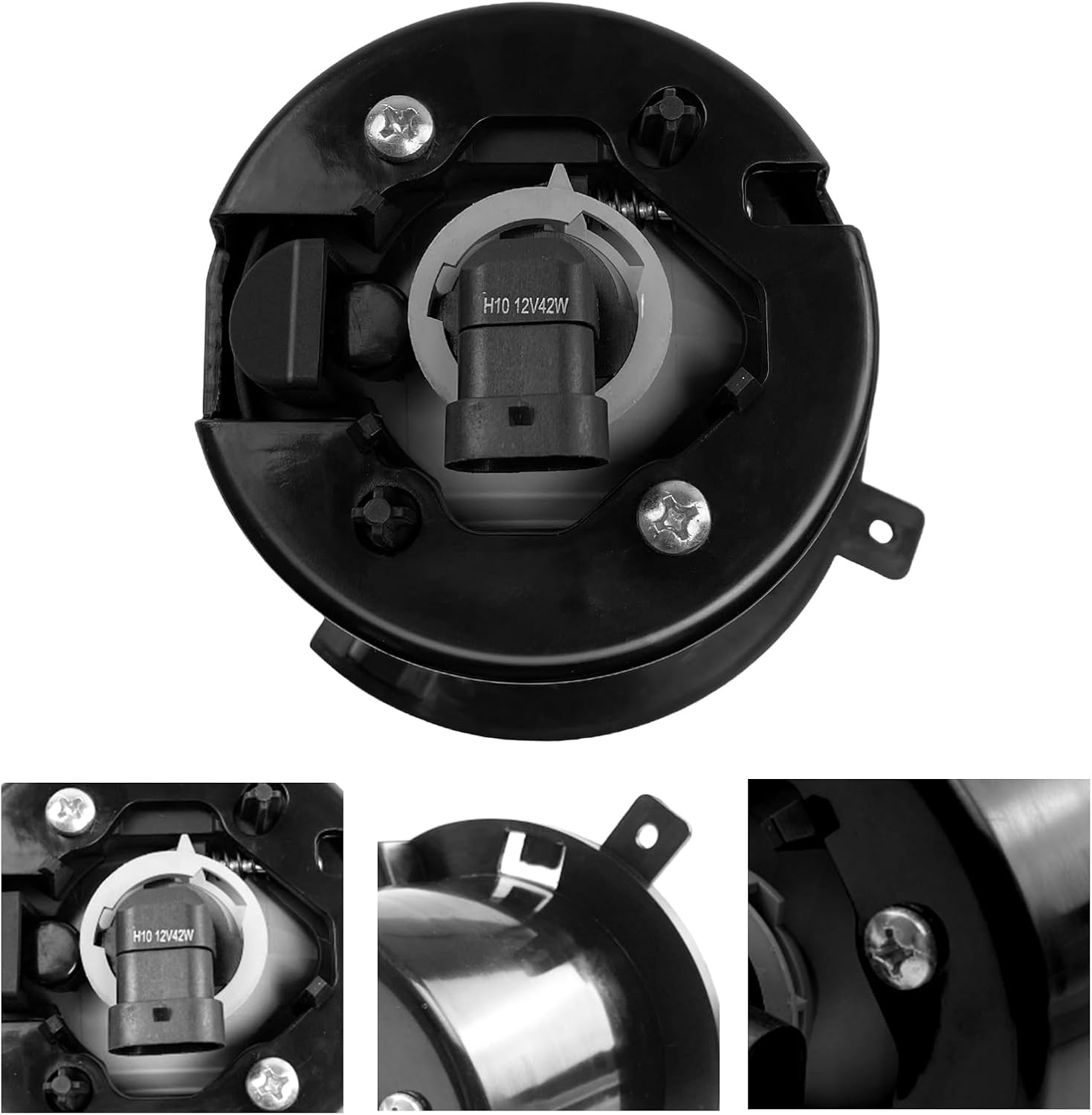 OKSIWA Fog Light Assembly Fit For Dodge Durango 2011 2012 2013 Front Bumper Driving Fog Lamps with H10 12V 42W Halogen Bulbs