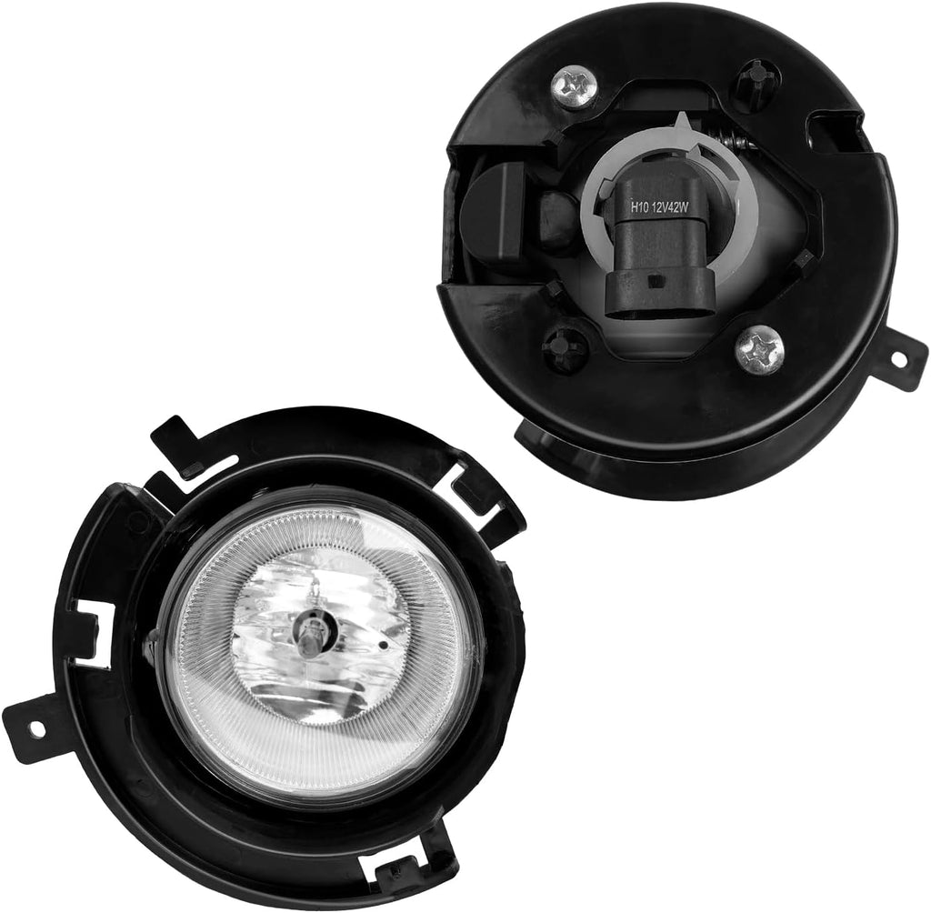 OKSIWA Fog Light Assembly Fit For Dodge Durango 2011 2012 2013 Front Bumper Driving Fog Lamps with H10 12V 42W Halogen Bulbs