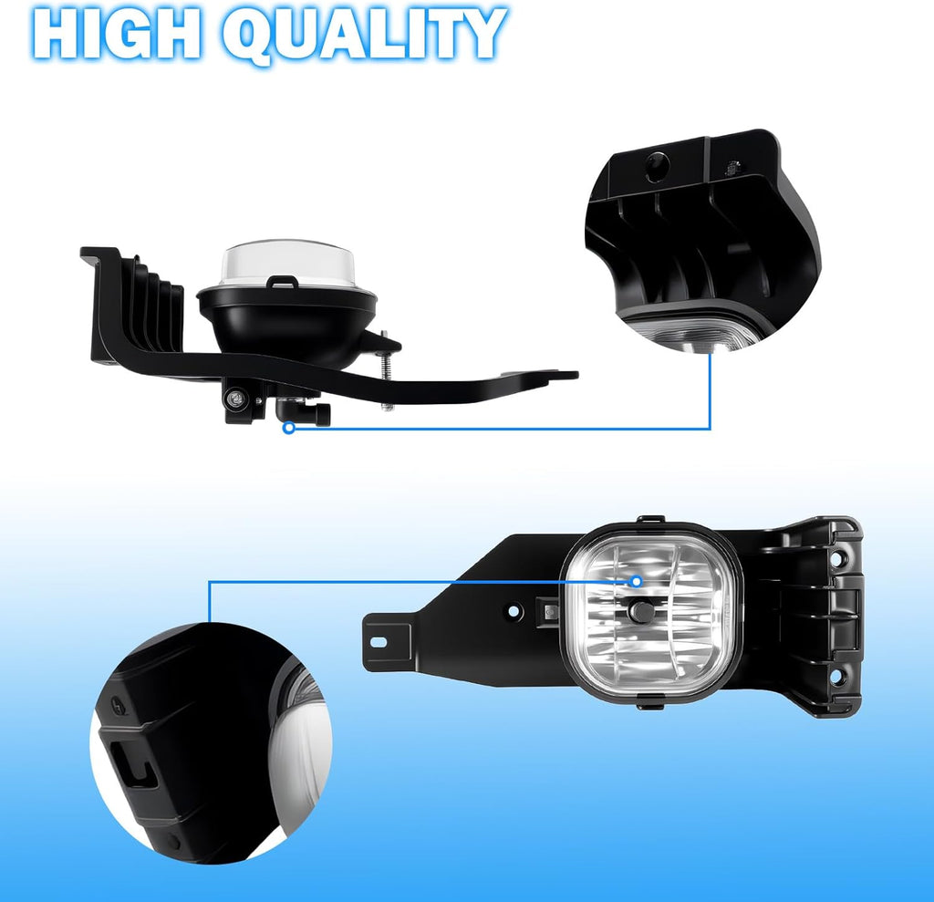 OKSIWA Fog Lights Assembly Compatible With 2005-2007 Ford F250 F350 F450 F550 Super Duty, 2005 Excursion Front Bumper Driving Fog Lamp Kits Clear lens