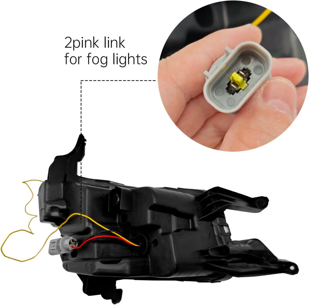 OKSIWA LED Fog Lights fit for 2014 2015 Kia Optima K5, A Pair of Daytime Running Light Assembly with 4-Eyes Style Cover