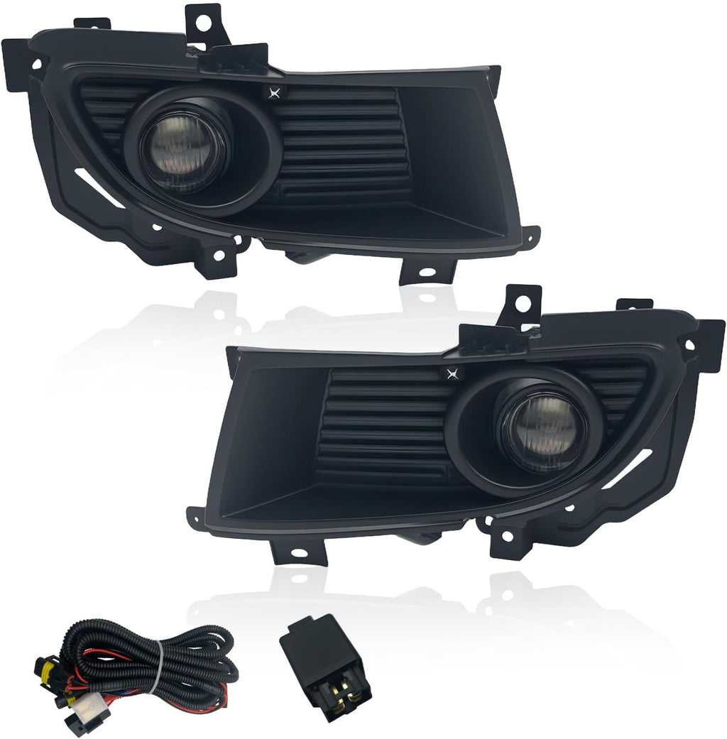 OKSIWA Fog Lights Compatible with 2004 2005 2006 Mitsubishi Lancer Front Bumper Driving Fog Lamps - Clear Lens