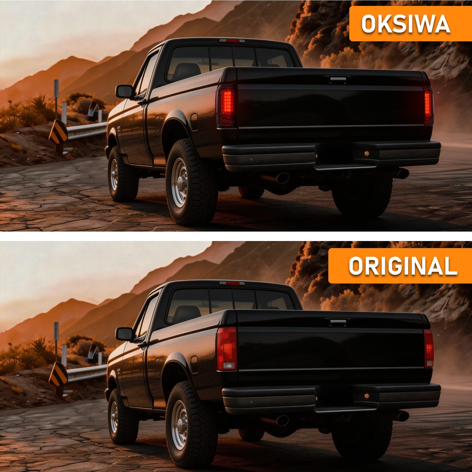 Animated Smoked LED Tail Lights for 1989-1996 Ford F-150 F-250 F-350 Bronco Weatherproof Plug & Play