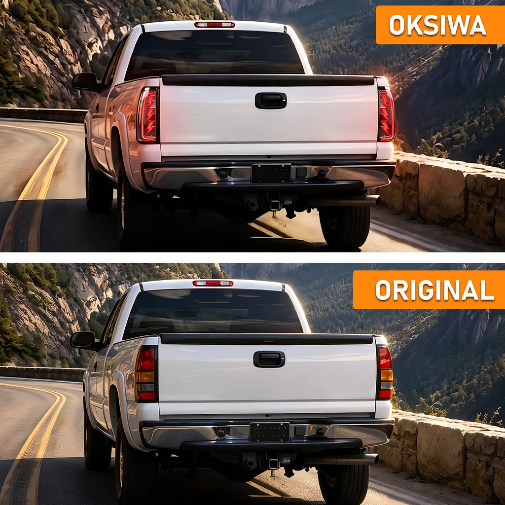 Animated Sequential Clear Lens LED Tail Lights for 2003-2006 Chevy Silverado Plug & Play
