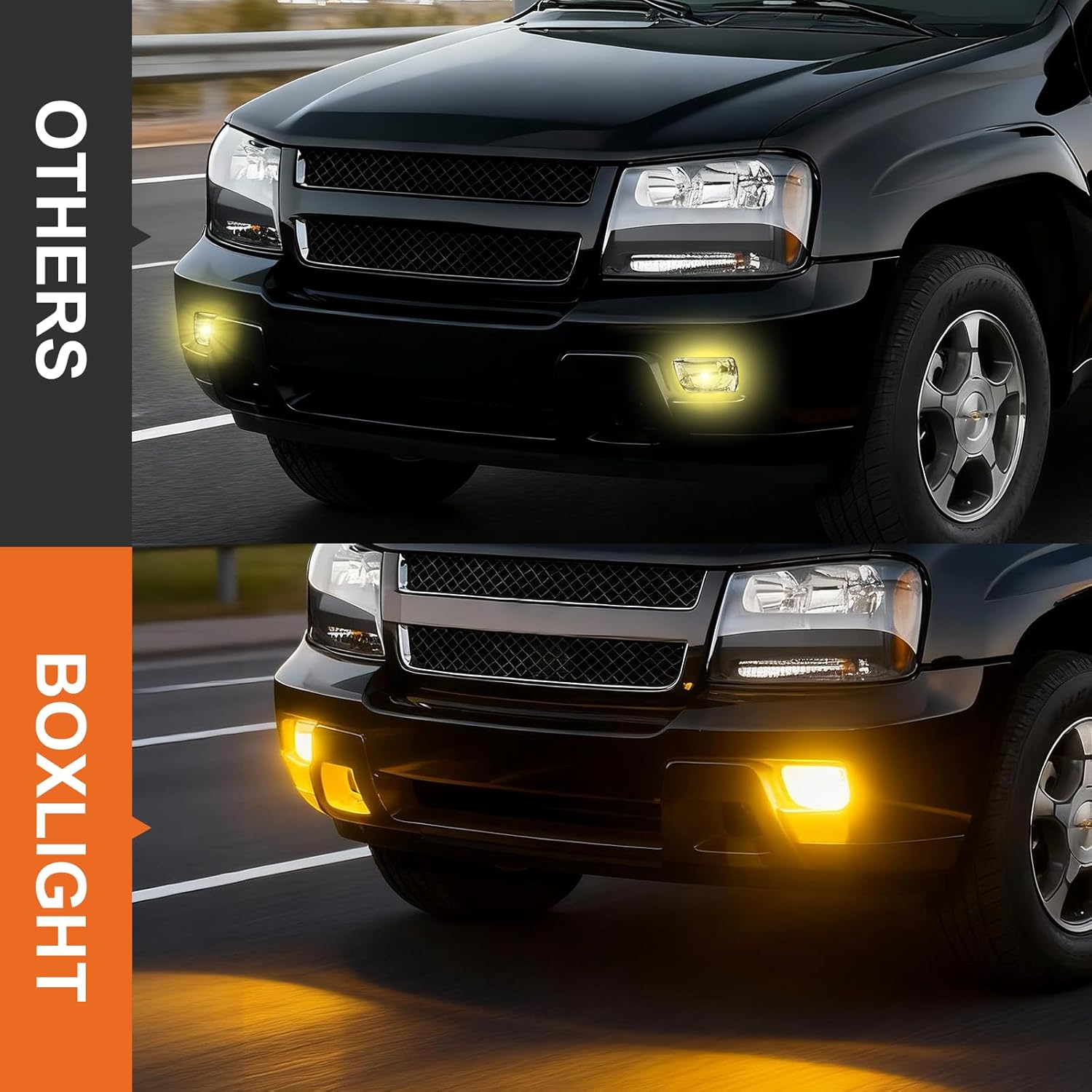 OKSIWA Fog Lights Assembly Compatible With 2002-2009 Trailblazer/2003-2008 Ascender Front Bumper Lights Driving Fog Lamps Left Driver and Right Passenger Side