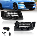 OKSIWA LED Fog Lights Assembly Compatible With 2015 2016 2017 2018 2019 2020 Dodge Charger Front Bumper Driving Fog Lamp Fog Light Kits