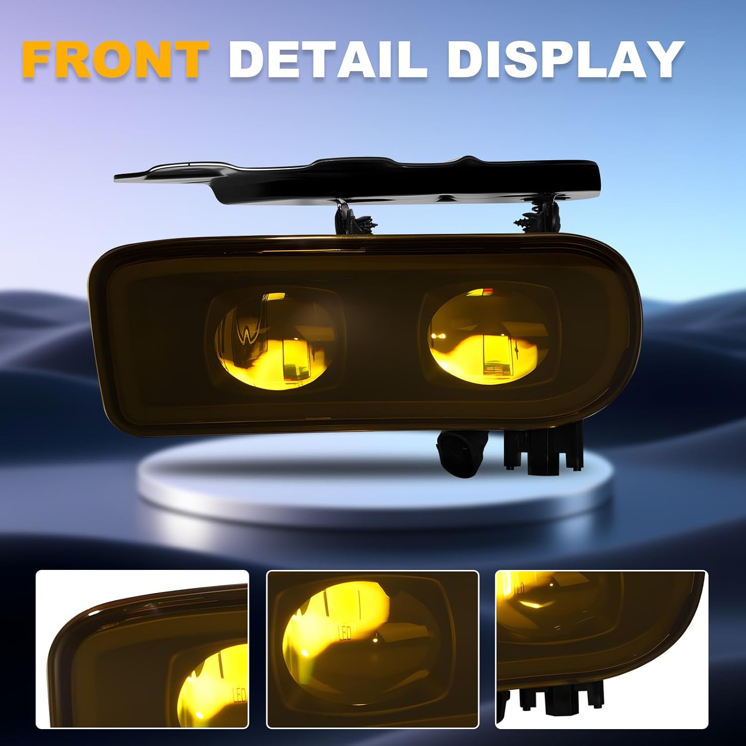 OKSIWA LED Fog Lights Assembly Compatible with 2002 2003 2004 2005 2006 Cadillac Escalade/Escalade EXT/Escalade ESV Driving Fog Lamps Yellow Lens