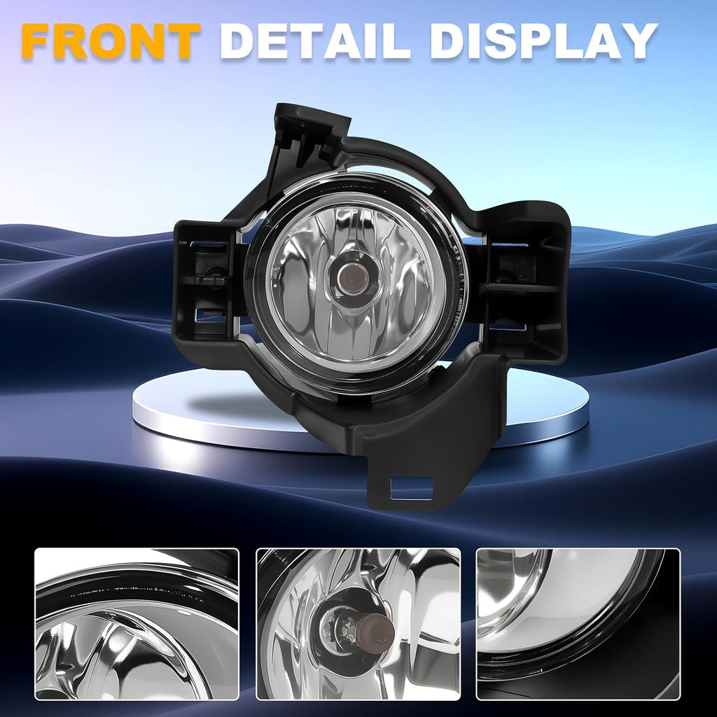 OKSIWA Fog Lights Compatible With 2010 2011 2012 Altima 4DR Sedan Fog Lights Front Bumper Lamps with Halogen Bulb Harness and Switch Left Driver and Right Passenger Side