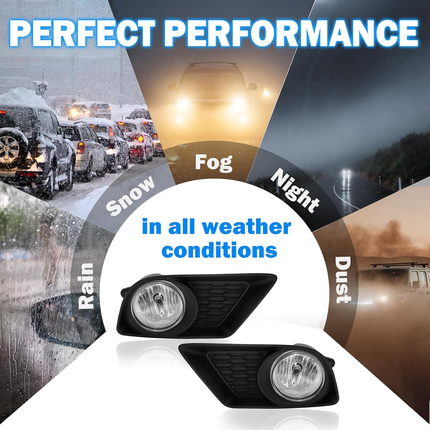OKSIWA Fog Lights Assembly Compatible with 2011 2012 2013 2014 Dodge Charger with Switch and Wiring Kit