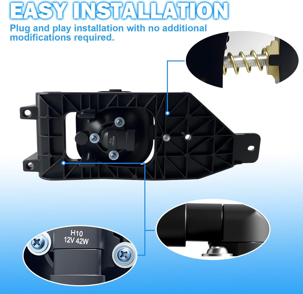 OKSIWA Fog Lights Assembly Compatible With 2005-2007 Ford F250 F350 F450 F550 Super Duty, 2005 Excursion Front Bumper Driving Fog Lamp Kits Clear lens