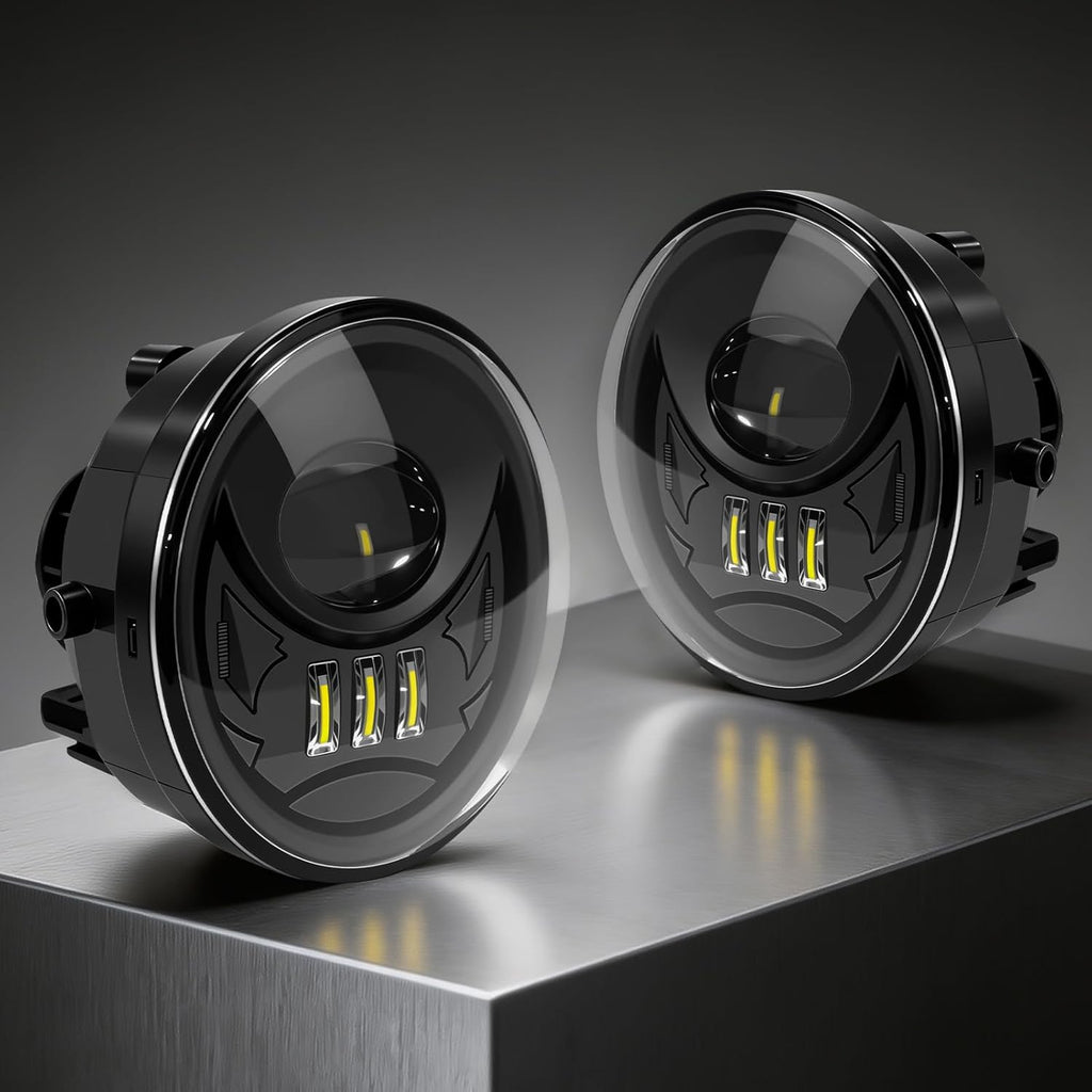 OKSIWA LED Fog Lights Fit for 2005-2011 Tacoma,2007-2013 Tundra,2004-2006 Solara,2008-2015 Sequoia Clear Lens 1Pair Upgraded Modified Fog Lamps Assembly