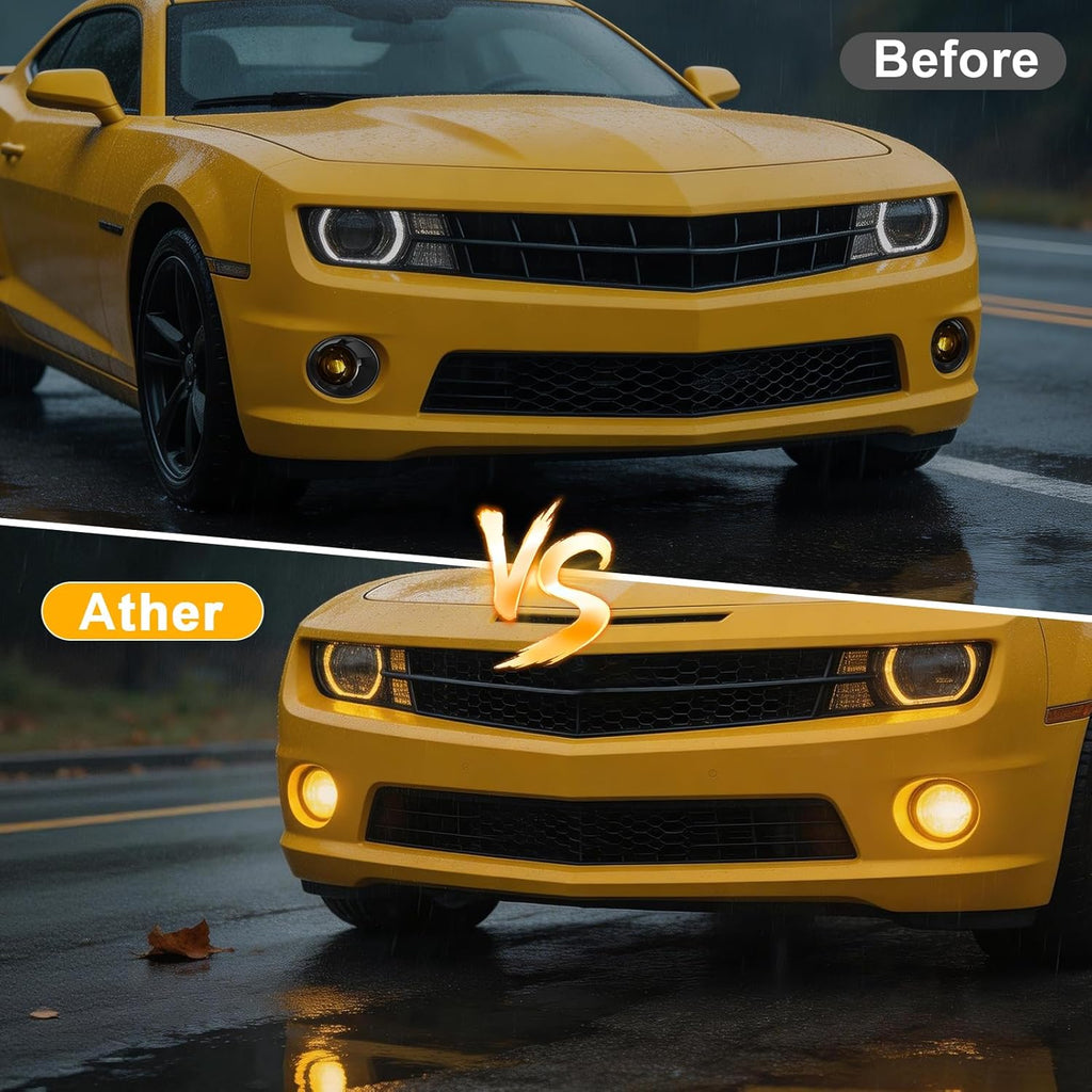 DOT Compliant Yellow LED Fog Lights for 2010-2013 Chevy Camaro Plug & Play
