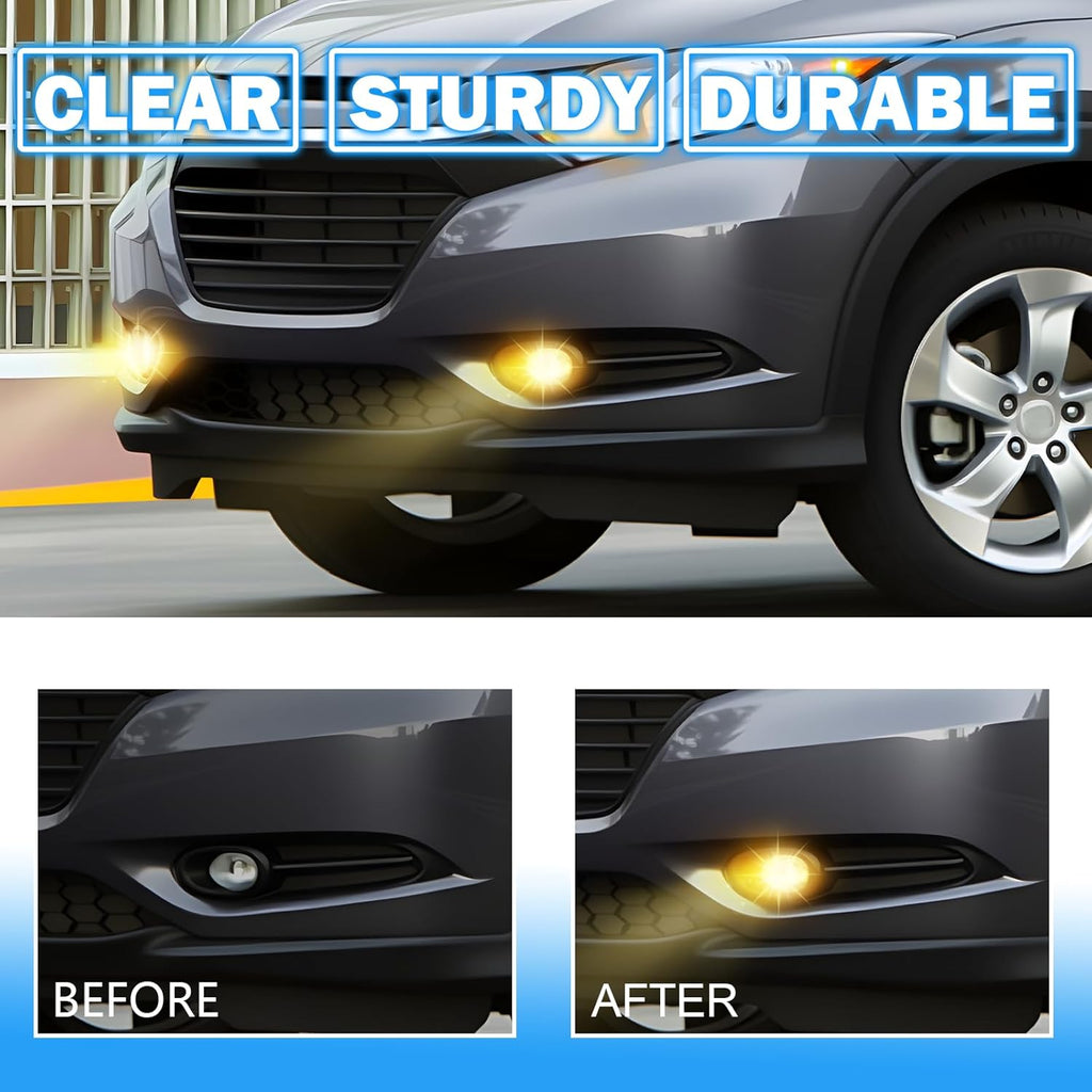 OKSIWA Fog Lights Assembly Compatible With 2015 2016 2017 2018 2019 2020 2021 2022 2023 HR-V/VEZE Front Bumper Driving Fog Lamp Light Kits