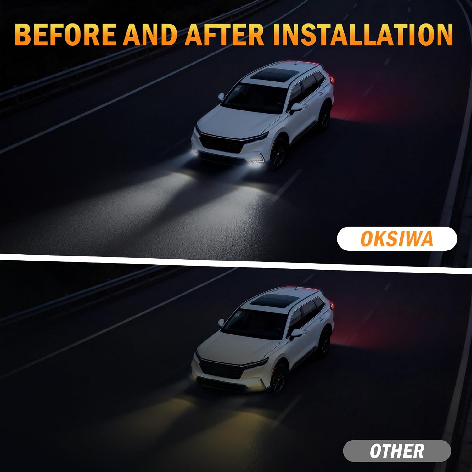 3-Color LED DRL with Startup Animation & Wiring Harness for 2023-2025 Honda CR-V White/Amber/Blue Plug & Play