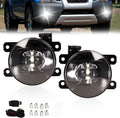 OKSIWA LED Fog Lights Assembly Compatible With 2005-2014 Xterra/2010-2017 Frontier Front Bumper Lamps With Switch Harness and Wiring Kit Clear Lens 1 Pair