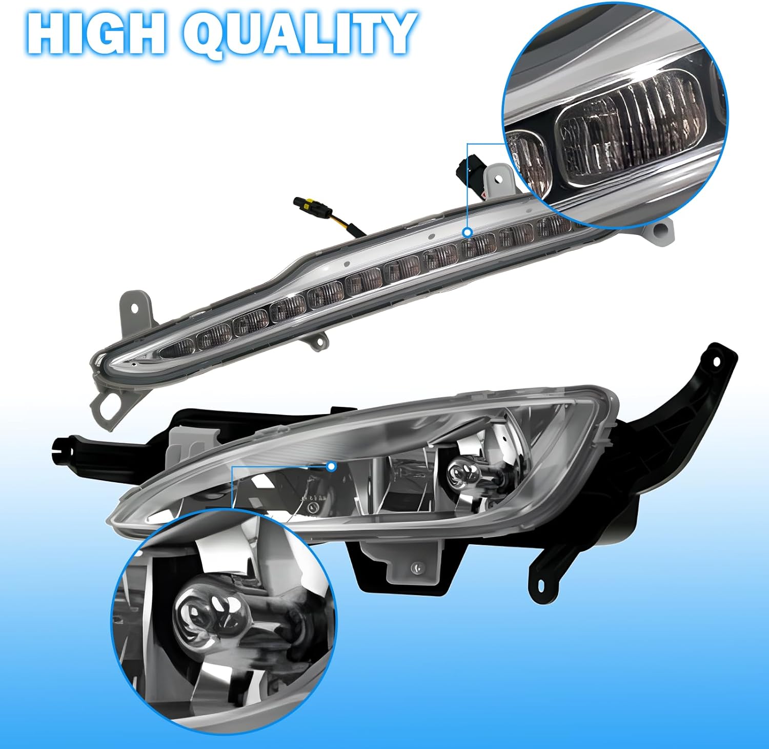 OKSIWA LED Fog Lights Compatible with Optime K5 2011 2012 2013,Fog Lamps Assemblies