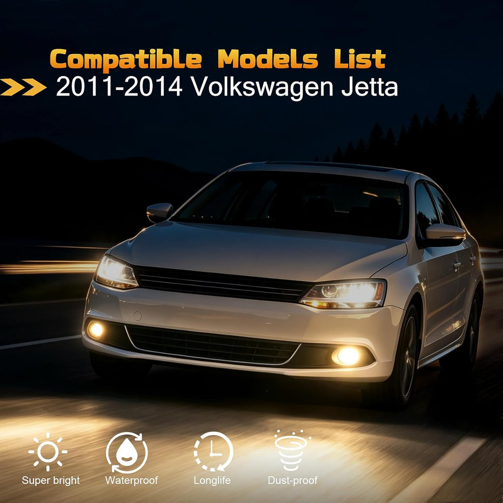 OKSIWA Fog Lights for 2011-2014 Volkswagen Jetta & Golf Mk6,OEM Style Direct fit Replacement, Improved Visibility, Easy Installation, Durable Fog Lamps