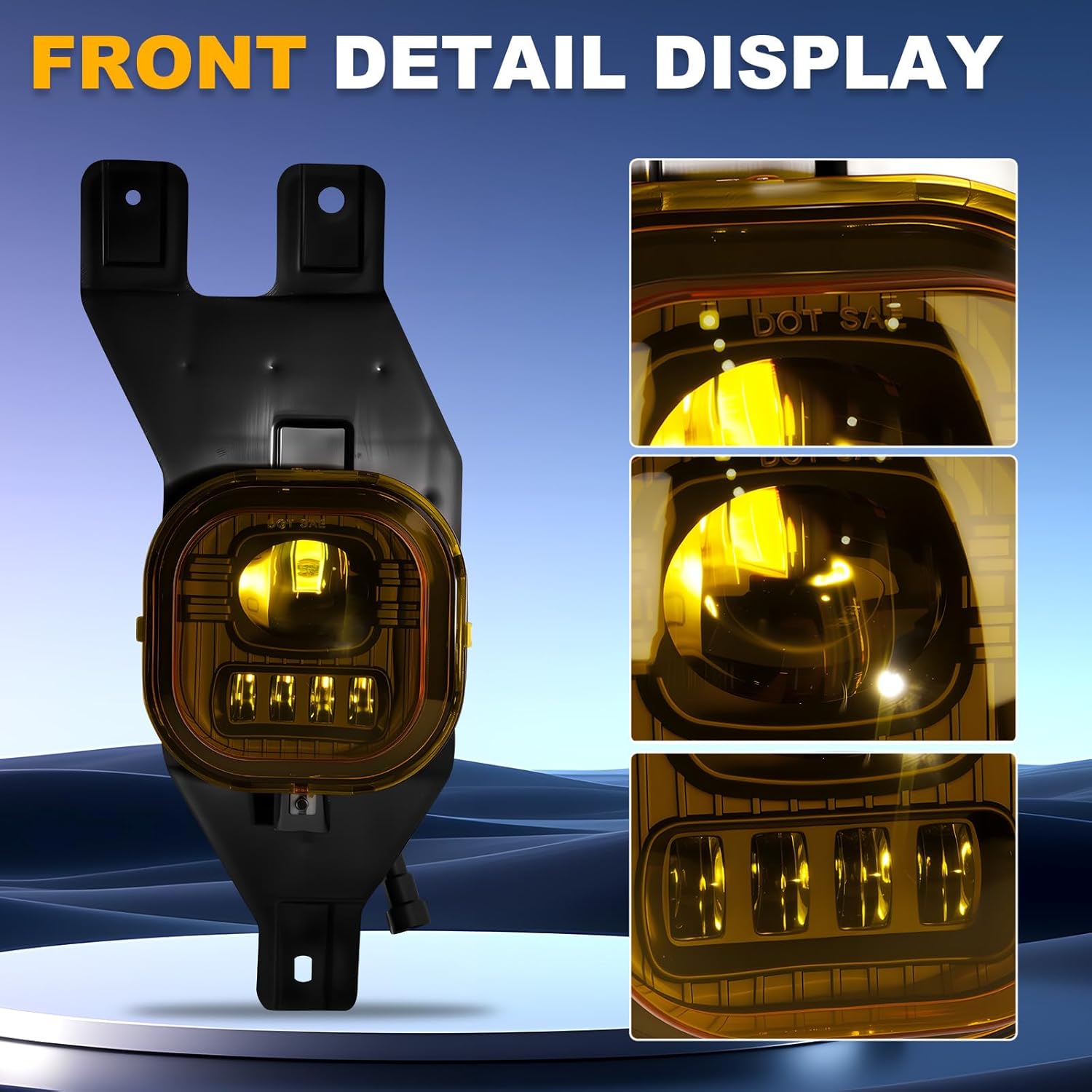 OKSIWA LED Fog Lights Fit For 2001 2002 2003 2004 Ford F-250/ F-350/ F-450/ F-550 Super Duty/2001 2002 2003 2004 Ford Excursion, A Pair Of Fog Lamps