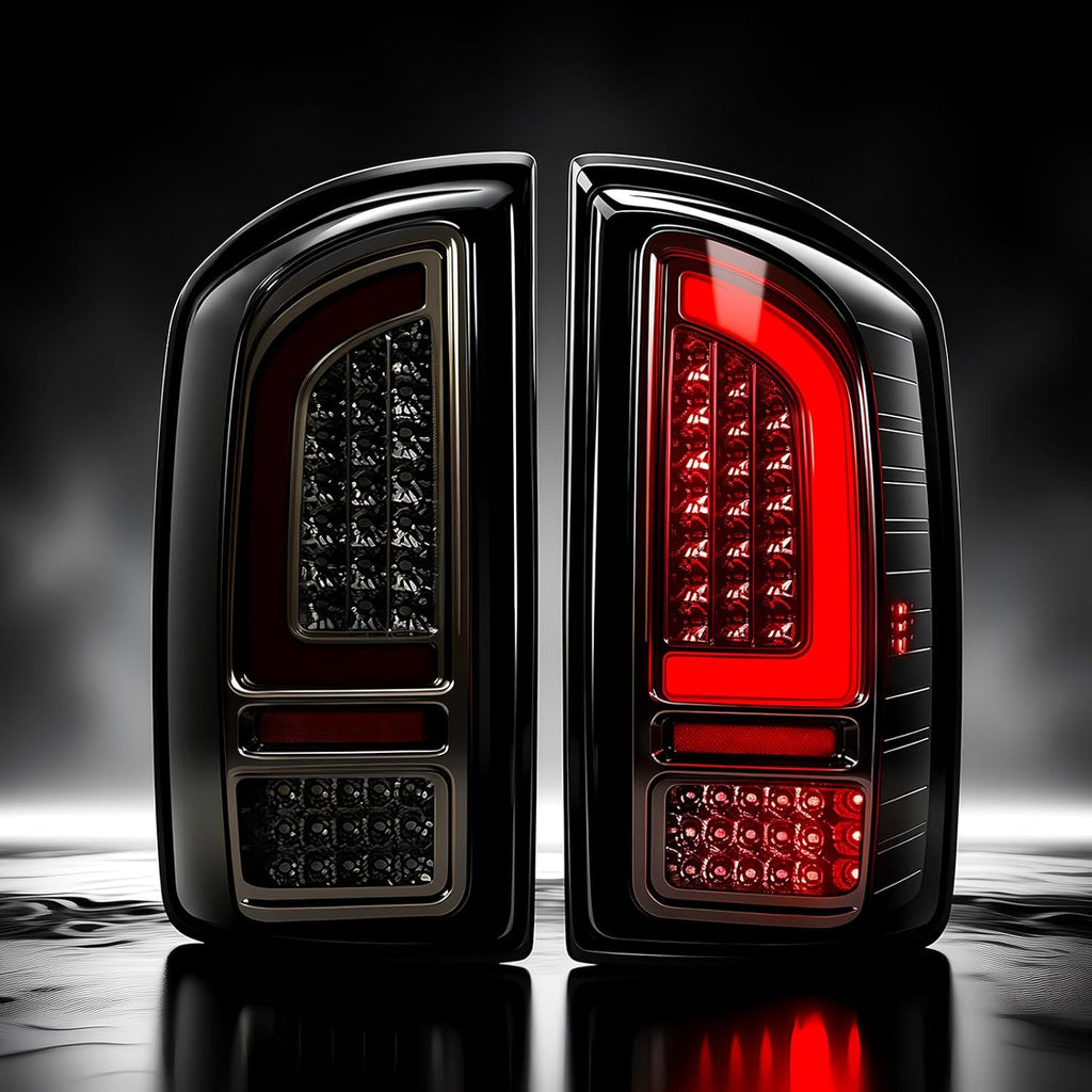 Smoked LED Tail Lights for 2007-2008 Dodge Ram 1500 & 2007-2009 Ram 2500 3500 Plug & Play