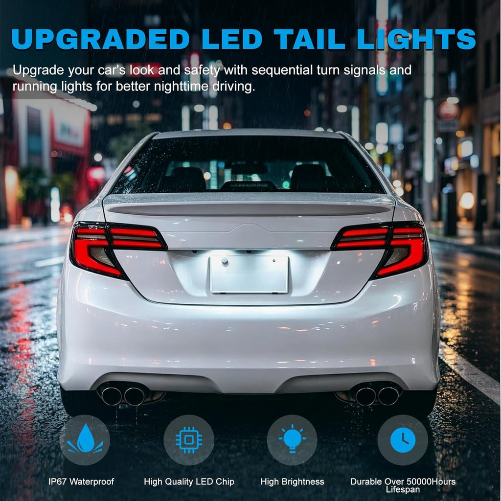 Animated Sequential LED Tail Lights for 2012-2014 Toyota Camry XV50 OEM Style Plug & Play 1 Pair