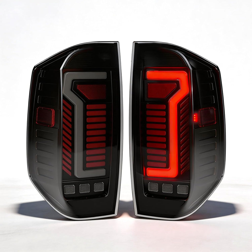 Animated Sequential Smoked LED Tail Lights for 2014-2021 Toyota Tundra Weatherproof Plug & Play