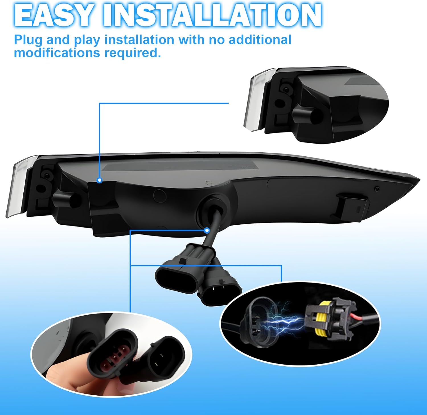 DOT Compliant LED Fog Lights with White DRL & Amber Turn Signal for 2000-2005 Chevy Impala  Plug & Play
