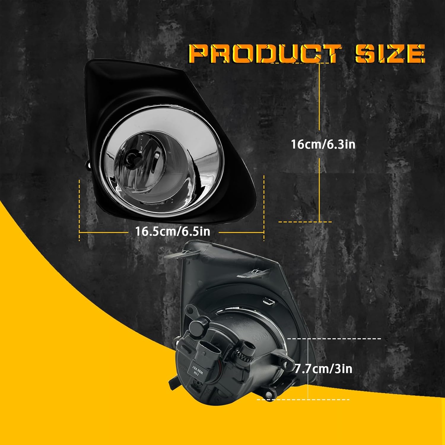OKSIWA Fog Lights Fit For Corolla 2011 2012 2013 Fog Lamps Assembly 2PCS With Chrome Bezels Switch and Wiring Kit