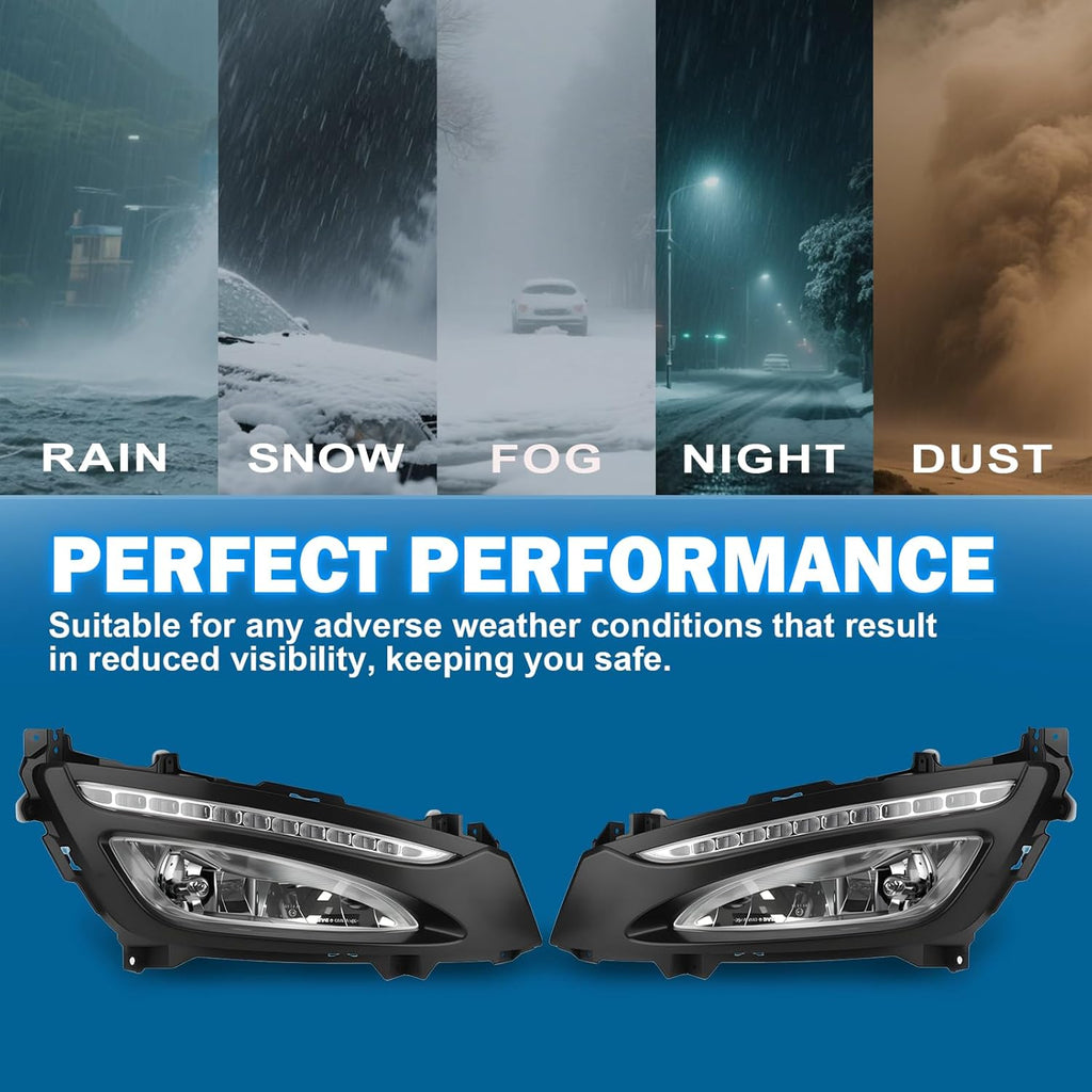 OKSIWA LED Fog Lights Compatible with Optime K5 2011 2012 2013,Fog Lamps Assemblies