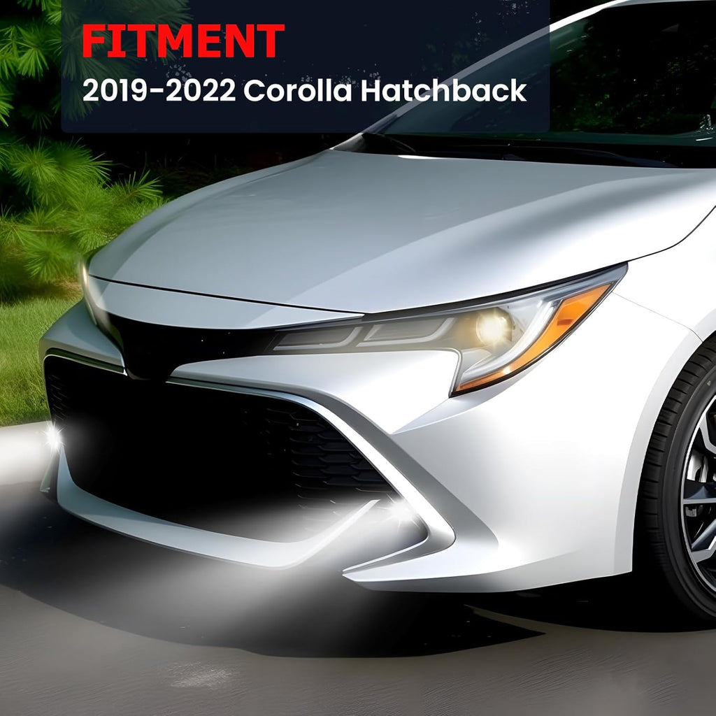 OKSIWA Led Fog Lights Compatible with 2019-2022 Corolla Hatchback Front Bumper Fog Lamp with DRL
