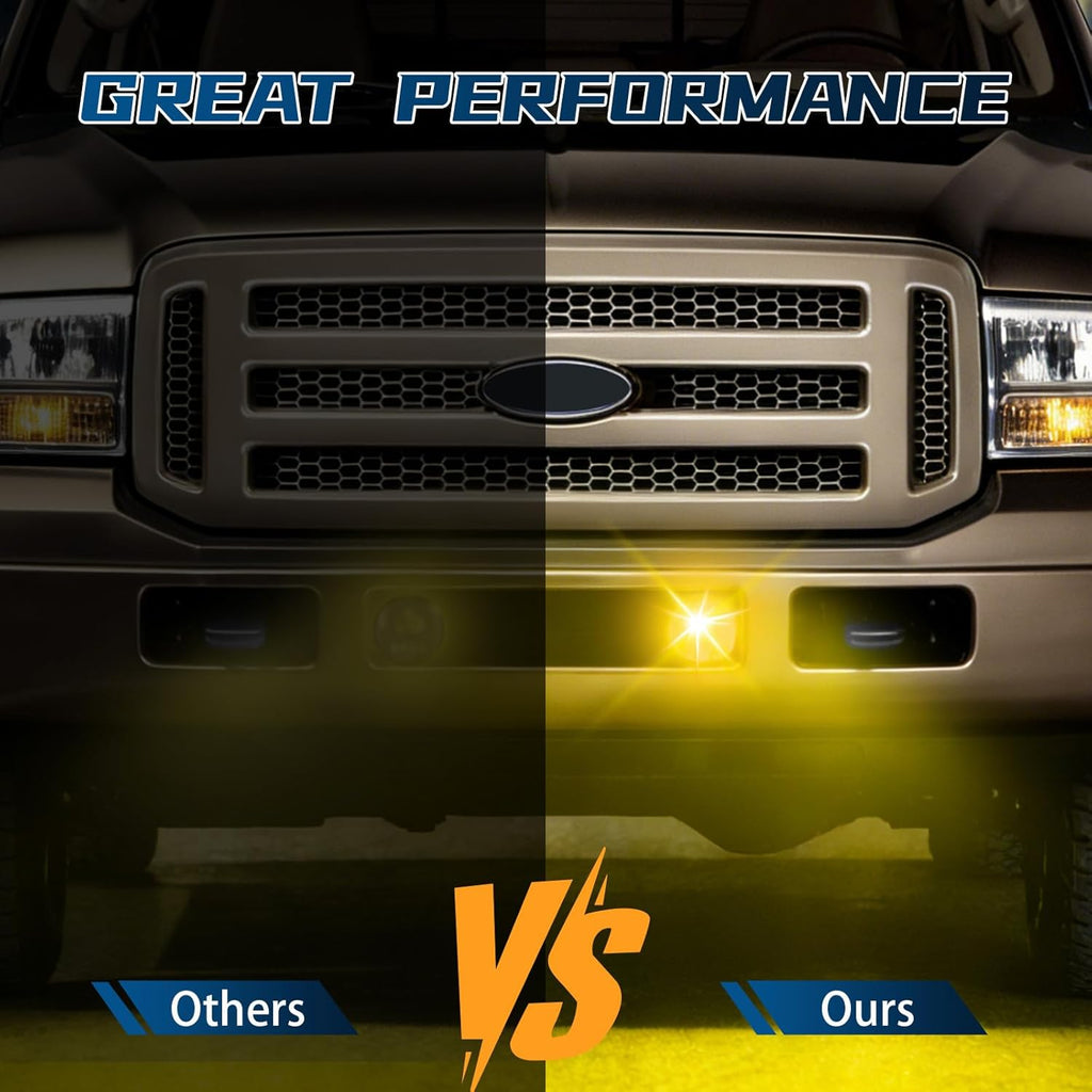 OKSIWA LED Fog Lights for 2005 2006 2007 Ford F250 F350 F450 F550 Super Duty,2005 Excursion,Bumper Driving Fog Lamp -Yellow lens