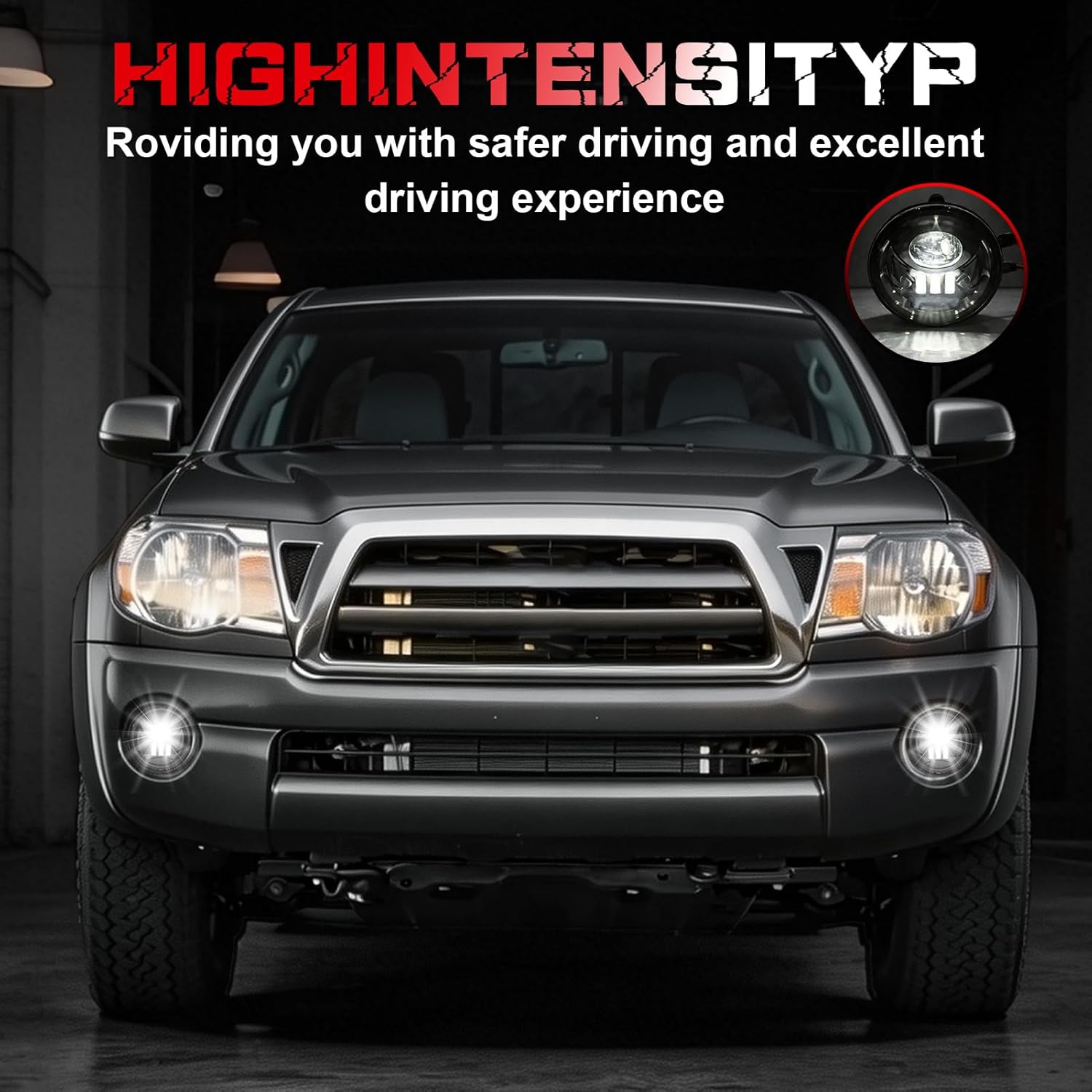 OKSIWA LED Fog Lights Fit for 2005-2011 Tacoma,2007-2013 Tundra,2004-2006 Solara,2008-2015 Sequoia Clear Lens 1Pair Upgraded Modified Fog Lamps Assembly